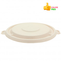 Tampa hermética de fibra kraft para tigelas de 700, 1000 e 1200cc