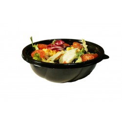 Round Black Salad Bowl 1050 cc