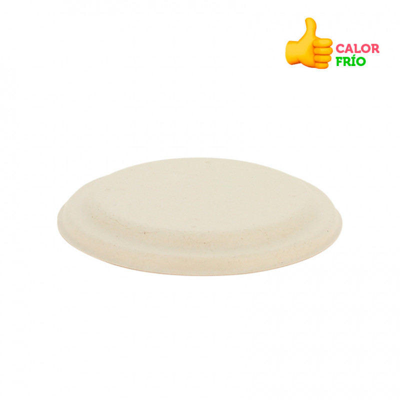 Tapa hermética de fibra para platos de caña de azúcar 350ml