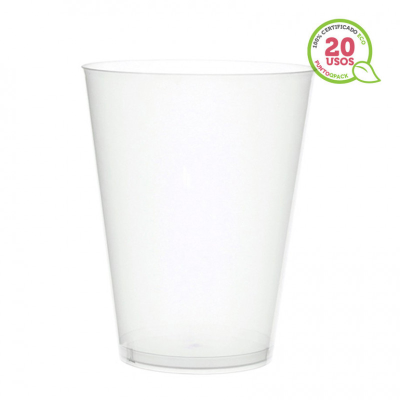 Vaso para sidra y cubalibre PP reutilizable y transparente (600ml)
