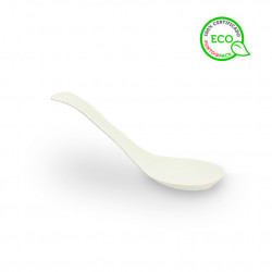 Colher de sopa de fibra branca (12cm)