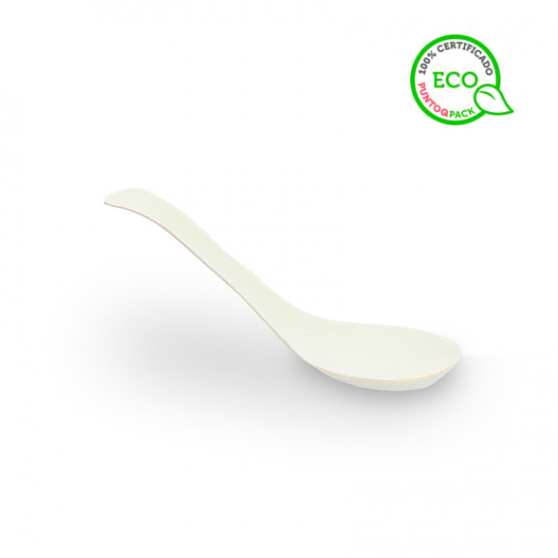 White fiber soup spoon (12cm)