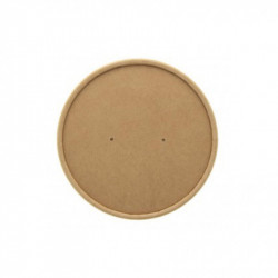 Tampa de cartão ecológica para sopas BIO kraft (9,7Ø)