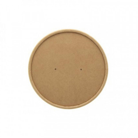 Tampa de cartão ecológica para sopas BIO kraft (9,7Ø)
