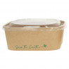 Kraft containers with sealed RPET lid (1300cc)
