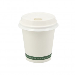White non-spill travel lid for vending cup (7Ø)