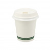 White non-spill travel lid for vending cup (7Ø)