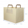 Bolsas de papel kraft fondo ancho asa plana reforzada (32+21x25cm)