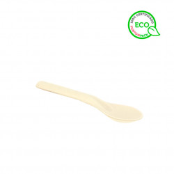 Colher de fibra compostável Kraft (14 cm)
