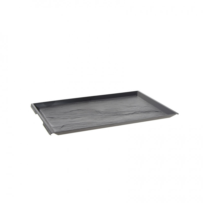 Vassoio catering in PS effetto ardesia riutilizzabile (27,5x18,5x1 cm) Vassoio catering in PS effetto ardesia riutilizzabile (27,5x18,5x1 cm)