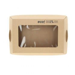 Cardboard lid with biodegradable window (27.5x18.5x3 cm)