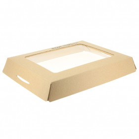 Tapa de cartón con ventana biodegradable (32x24x3 cm)