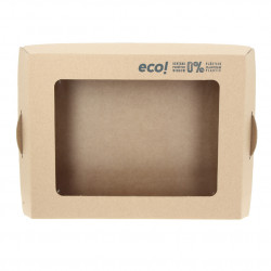 Couvercle en carton avec fenêtre biodégradable (32x24x3 cm)