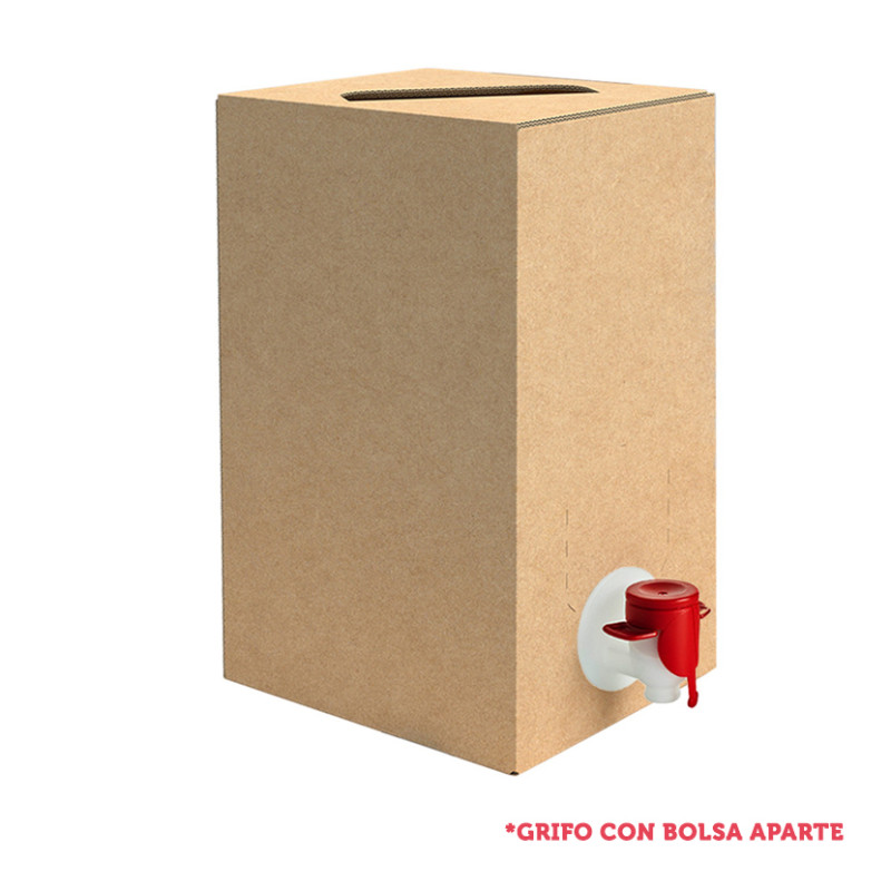 Caixa kraft catering para bolsa termolaminada com torneira de 2 litros
