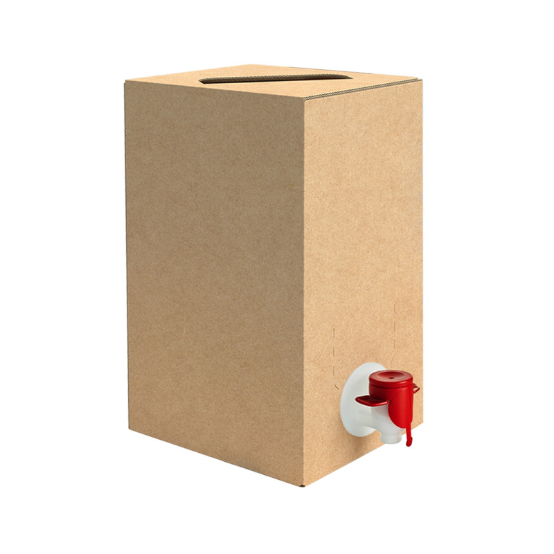 Kraft catering box for thermolaminated bag with tap 2 liters Kraft catering box for thermolaminated bag with tap 2 liters