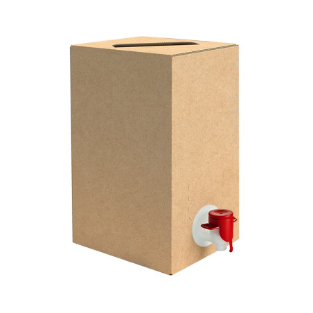 Caixa kraft de catering para bolsa termolaminada com torneira 2 litros