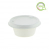 White fiber sauce tub with compostable lid (65ml)