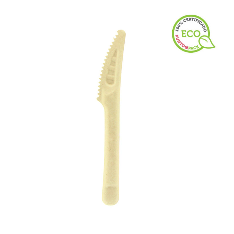 Cuchillo de fibra compostable kraft (16,5cm) Cuchillo de fibra compostable kraft (16,5cm)