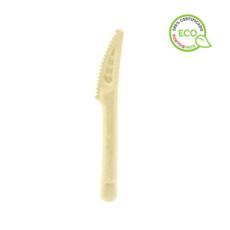 Cuchillo de fibra compostable kraft (16,5cm)