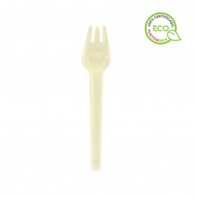 Forchetta in fibra compostabile Kraft (16,5 cm)