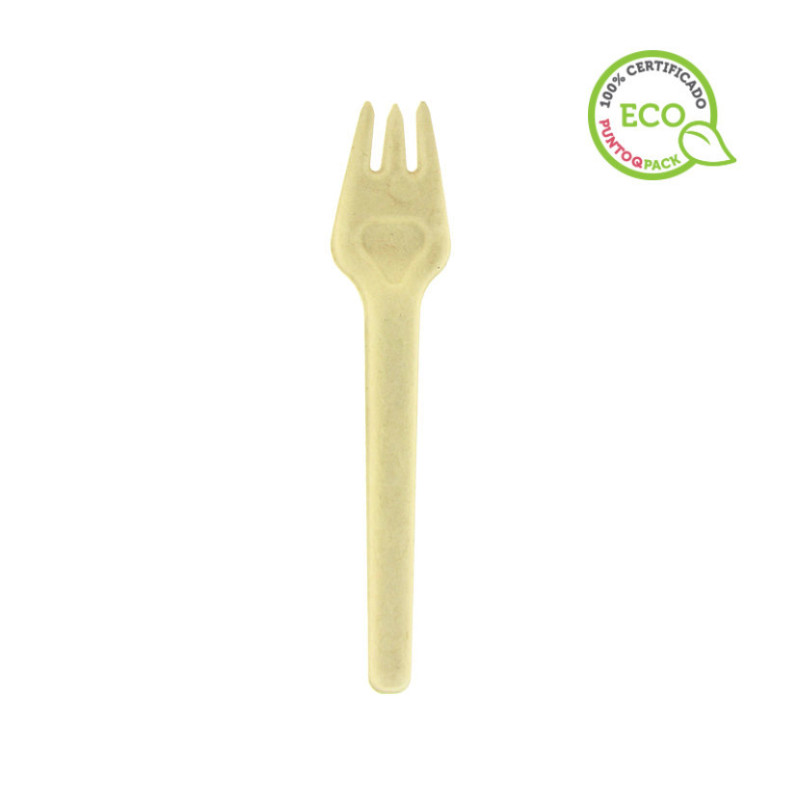 Fourchette en fibre compostable Kraft (16,5 cm) Fourchette en fibre compostable Kraft (16,5 cm)