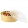 Kraft cardboard salad bowl with PP lid (550cc)