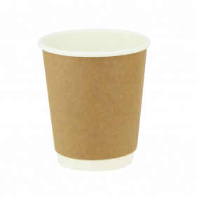 Double layer kraft cardboard coffee cups