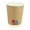 Copos para café de dupla camada de cartão kraft