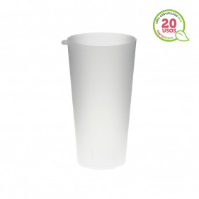 Frozen ECO reusable glass with ring for cocktails and beer (400ml)