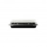 Bandejas sushi PS reciclable con tapa antivaho (16x9cm) | PuntoQpack