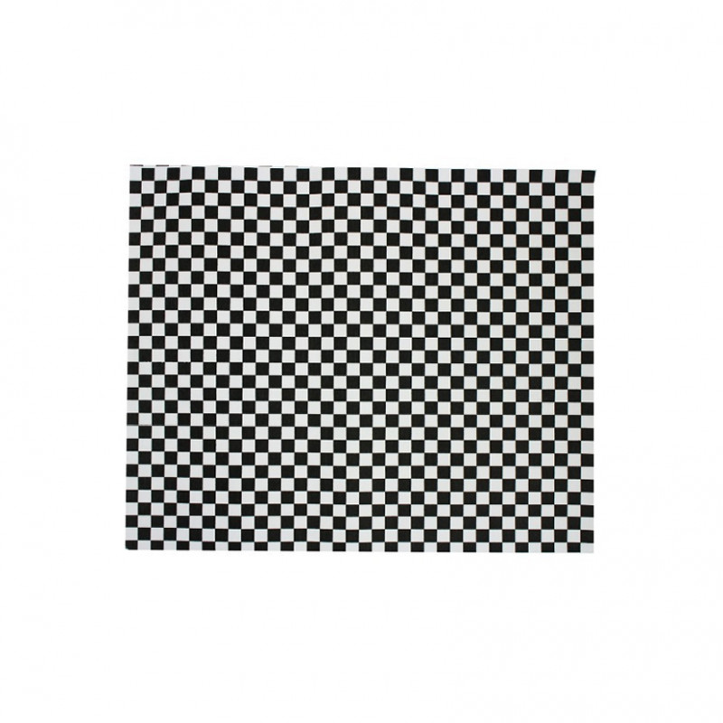 Papel antigrasa pequeño de cuadros negros 25x20cm