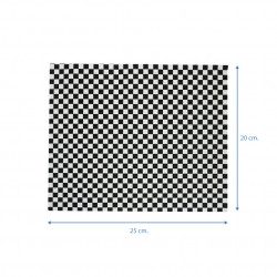 Small greaseproof paper with black squares 25x20cm