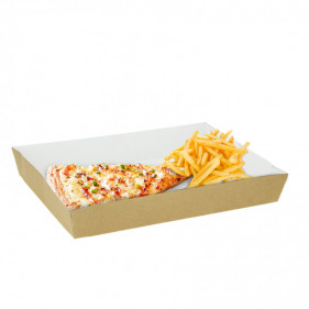 Vassoio extra large per fritti nano kraft (25x18x3,7 cm)