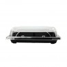 Recyclable PS sushi trays with anti-fog lid (16x9.5cm)