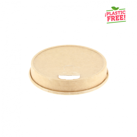 Tampas de papel kraft sem plástico para copos de café (8Ø)