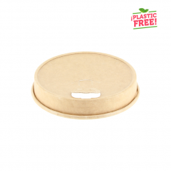 Tampas de papelão kraft sem plástico para copos de café (9Ø)