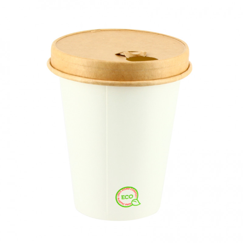 Vasos para café blancos ECO plastic free