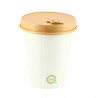 Tapas de cartón kraft plastic free para vasos de café (9Ø)