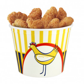 Fried chicken cubes with yellow drawing lid (4500cc)