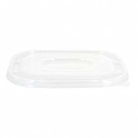 Tapa hermética PET para envases biodegradables de fibra kraft 850, 1100 y 1300cc