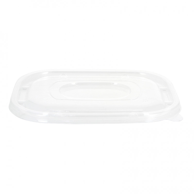 Tampa hermética PET para embalagens biodegradáveis de fibra kraft 850,1100 e 1300cc