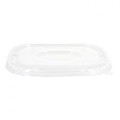 Tapa hermética PET para envases biodegradables de fibra kraft 1100 y 1300cc
