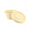 Tarrina salsas de fibra kraft con tapa compostable (60ml)