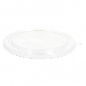 Tapa hermética PET para platos de caña de azúcar 350ml