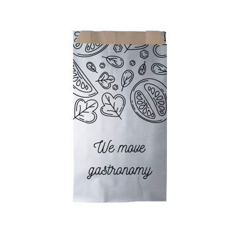 Saco anti-gordura para hambúrgueres silver kraft (14+7x25 cm)