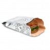 Bolsa antigrasa para hamburguesas silver kraft (14+7x25 cm)