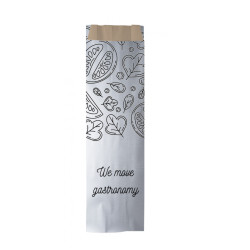 Bolsa antigrasa para bocadillos aluminio blanco (9+4x30 cm)
