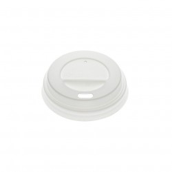 White travel lid for coffee glass (6Ø)
