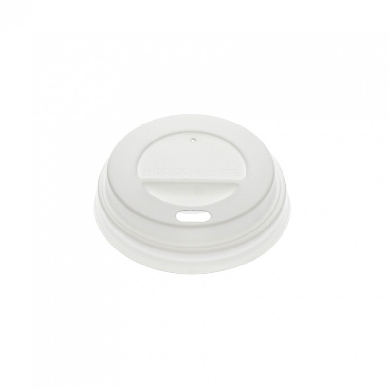 White travel lid for coffee glass (6Ø)