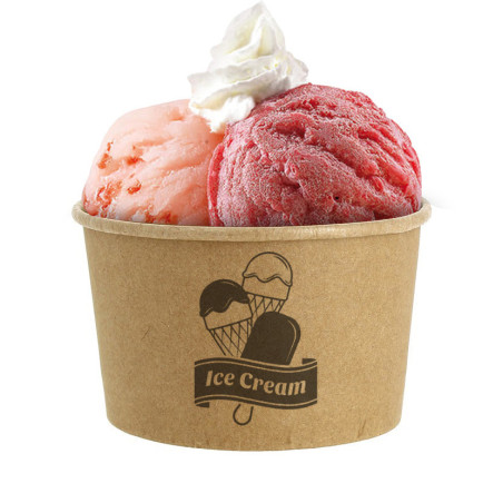 Pote de sorvete kraft (240ml) Personalizado 1 Tinta